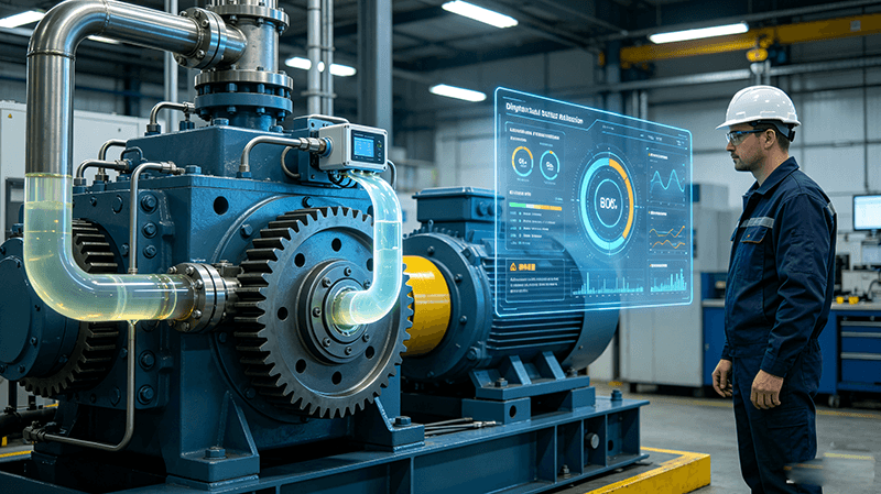 Online oil condition monitoring system for predictive maintenance in industrial equipment