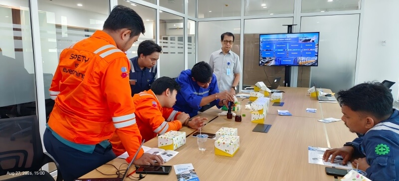 Yateks YPV portable oil analyzer Indonesia marine field test for SAE40 marine diesel oil